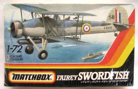 Matchbox 1/72 Fairey Swordfish MK1/III - 824 Sq HMS Eagle Taranto Attack Nov 11 1940 or 119 Sq Coastal Command 1944, PK-112 plastic model kit